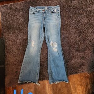 Women's Blue Distressed Jeans
